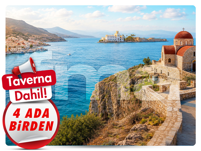 4 ADA BİRDEN ”KOS – KALYMNOS – PSERIMOS – PLATI TURU” 3 Gün – 2 Gece