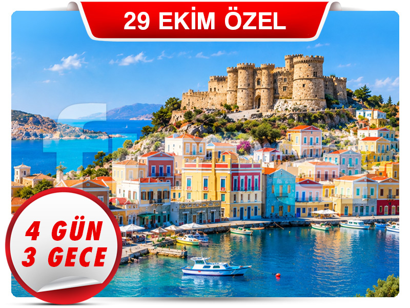 RODOS ADASI TURU ”Symi Adası Farkı ile” 4 Gün – 3 Gece “29 Ekim Özel!”